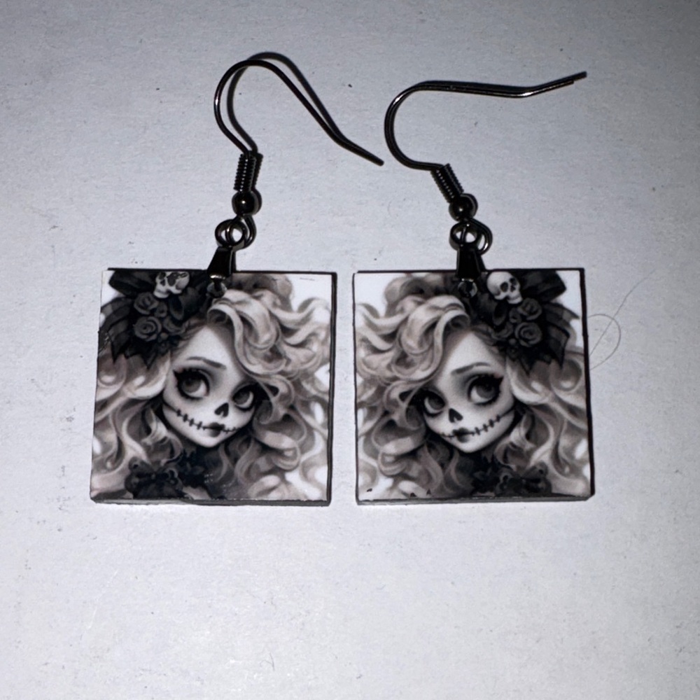 Goth girl earrings